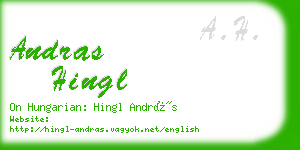 andras hingl business card